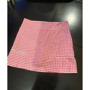 Golftini Skort 10 Pink Houndstooth Breast Cancer Awareness Golf Pickleball